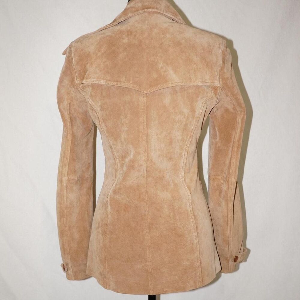 Arden B Women's Tan Leather Coat - Picture 6 of 8